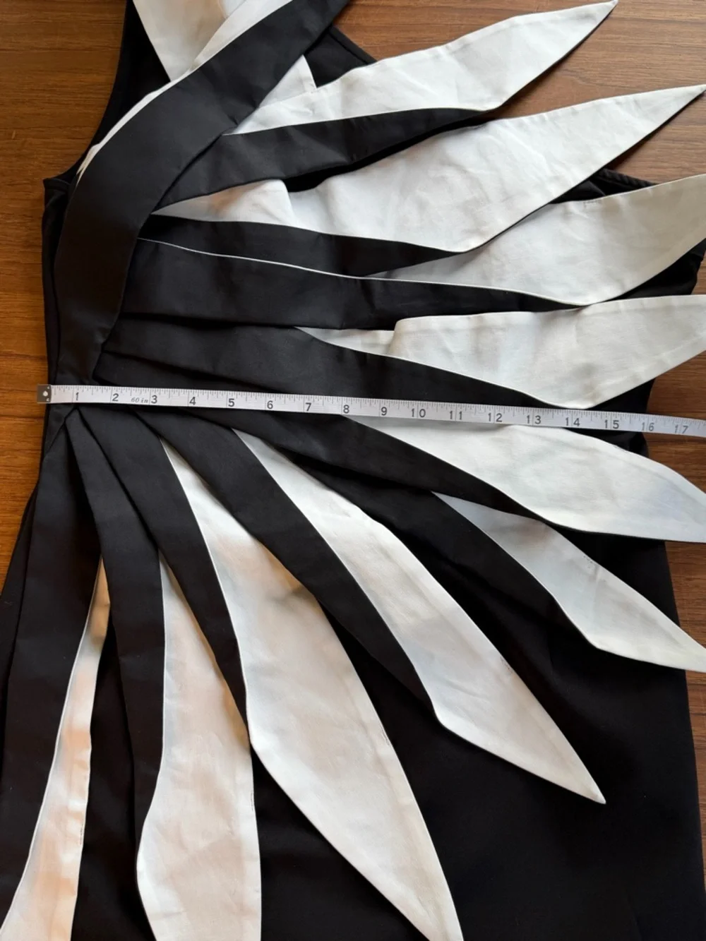 AKIRA Draco Pointed Mini Dress Black White Sculptural One Shoulder Size XL - Picture 6 of 12